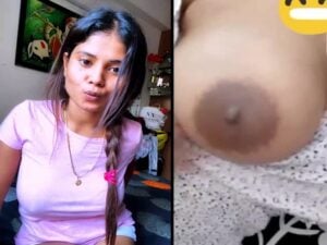 Desi video call boobs show of cute GF viral