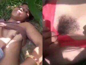 Indian girl fucked on grass field outdoor