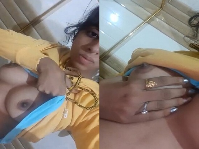 Manali village girl boobs show viral